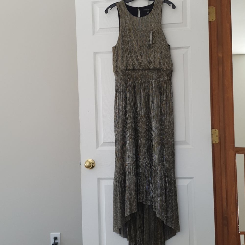 BANANA REPUBLIC metallic high-low dress